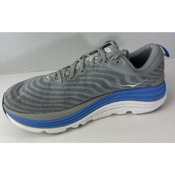 Hoka One One Gaviota 5 Gray Blue Walking Running Shoes Men's Size 15 D Sneakers - Picture 3 of 13
